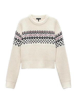Leigh Fair Isle-Style Crewneck Sweater