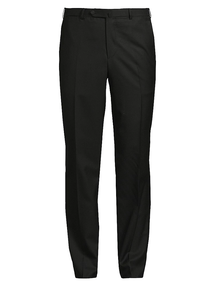 Basic Extended-Tab Wool Trousers
