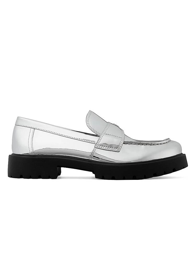 Lug-Sole Leather Loafers