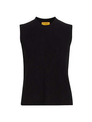 Layer Up! Rib-Knit Cashmere Vest