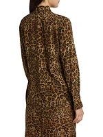 Gabriela Leopard Print Long-Sleeve Shirt