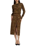 Gabriela Leopard Print Long-Sleeve Shirt