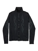 Y2K Zip-Up Cardigan