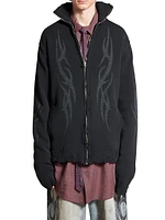 Y2K Zip-Up Cardigan