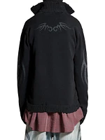 Y2K Zip-Up Cardigan