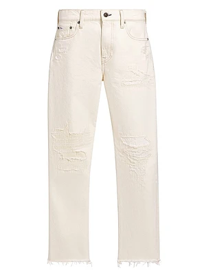 Distressed Cropped Jeans