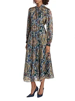 The Raquel Printed Pleated Maxi Dress