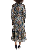 The Raquel Printed Pleated Maxi Dress