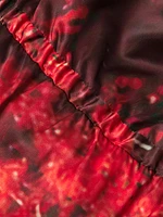 Abstract Draped Sleeveless Midi-Dress