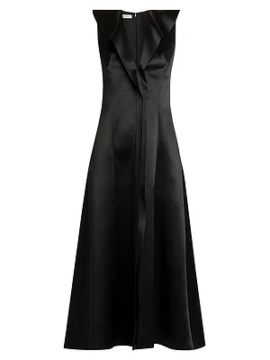 Duchesse Satin Sleeveless Midi-Dress
