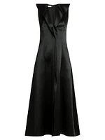 Duchesse Satin Sleeveless Midi-Dress