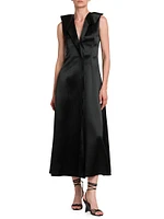 Duchesse Satin Sleeveless Midi-Dress