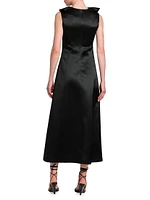 Duchesse Satin Sleeveless Midi-Dress