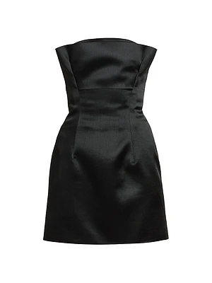 Duchesse Satin Strapless Minidress