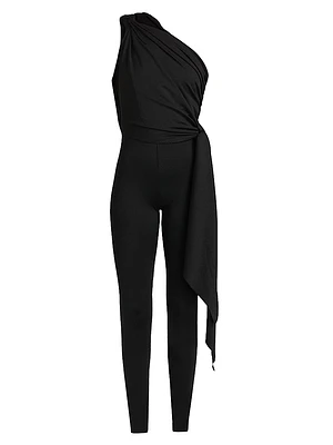 Celina Draped Asymmetric Jumpsuit