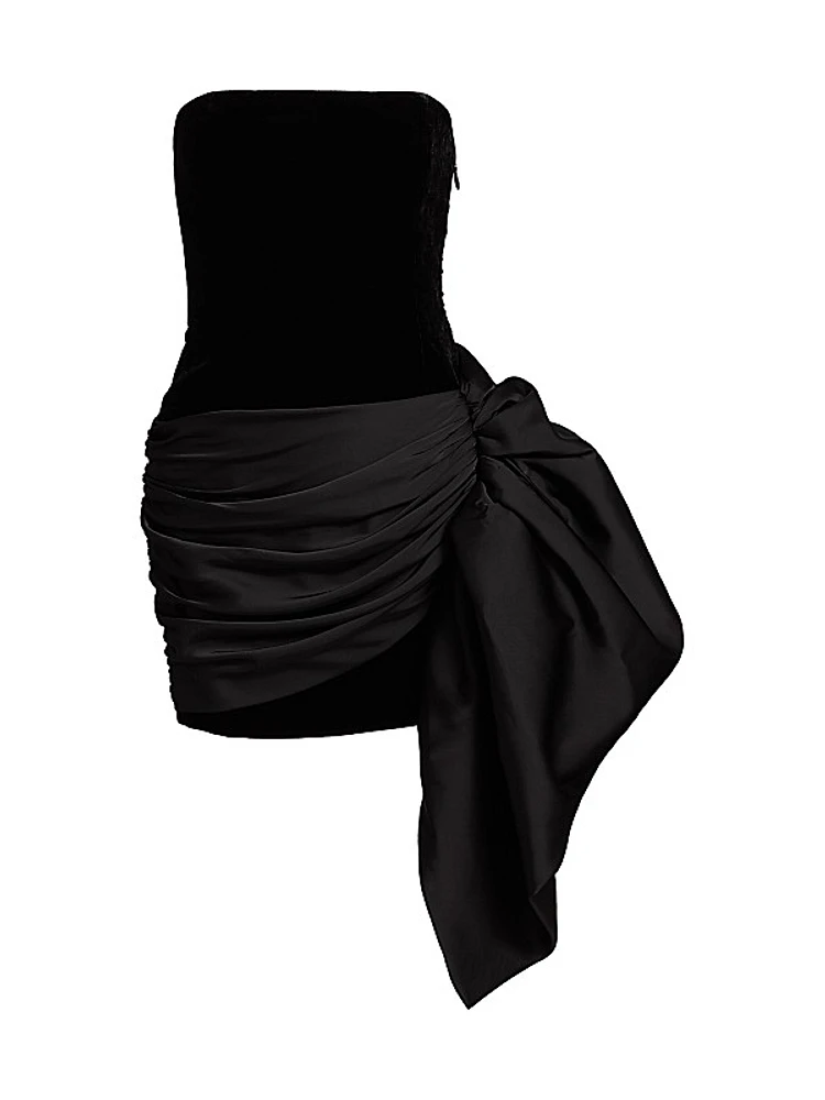 Seb Ruched Bandeau Minidress