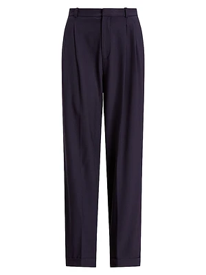 Wool Straight-Leg Pants