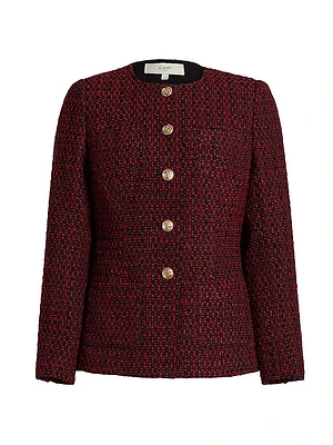 Wrenley Metallic Wool-Blend Tweed Jacket
