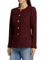 Wrenley Metallic Wool-Blend Tweed Jacket