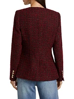 Wrenley Metallic Wool-Blend Tweed Jacket