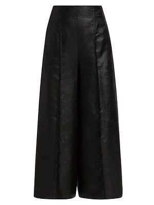 Venus Metallic Wide-Leg Pants