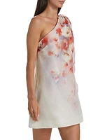 Crush Floral Asymmetric Minidress