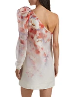 Crush Floral Asymmetric Minidress