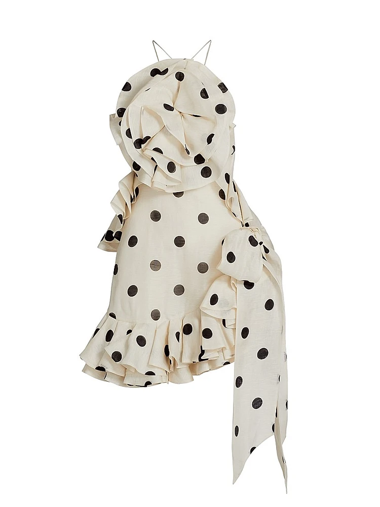 Crush Polka Dot Ruffle Minidress