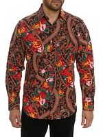 Floral Paisley Print Button-Up Shirt