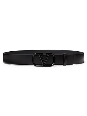 VLogo Signature Belt Shiny Calfskin 30MM