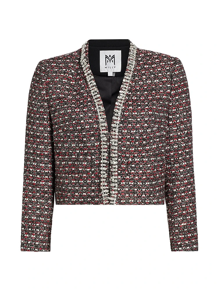 Amaya Tweed Crystal-Trim Jacket