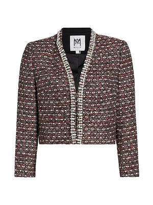 Amaya Tweed Crystal-Trim Jacket