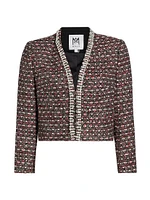 Amaya Tweed Crystal-Trim Jacket