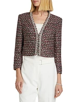 Amaya Tweed Crystal-Trim Jacket