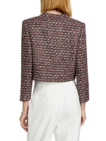 Amaya Tweed Crystal-Trim Jacket