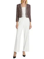 Amaya Tweed Crystal-Trim Jacket
