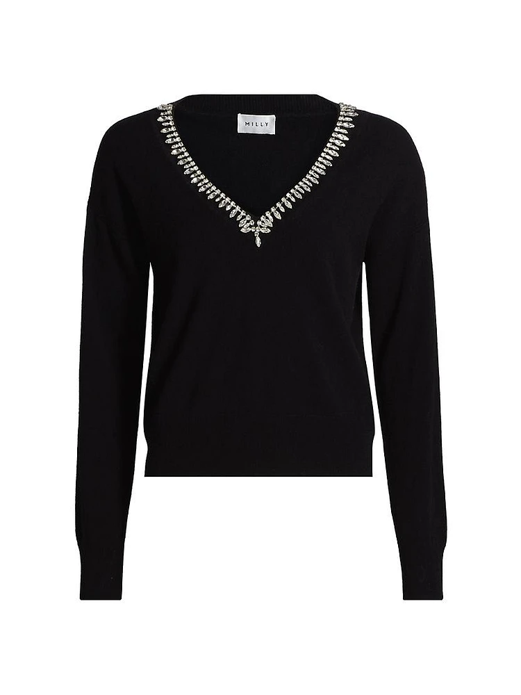 Kalia Crystal-Trim Sweater