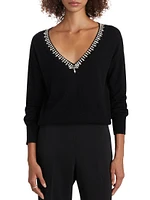 Kalia Crystal-Trim Sweater