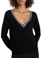 Kalia Crystal-Trim Sweater