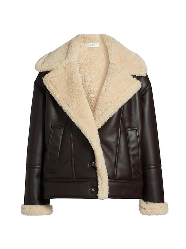 Aubrey Faux-Leather Coat