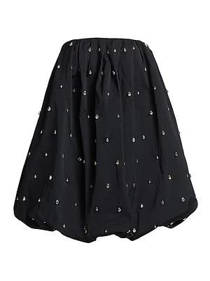 Holly Embellished Strapless Bubble-Hem Minidress