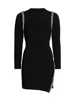 Nyx Embellished Wrap-Style Minidress
