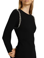 Nyx Embellished Wrap-Style Minidress