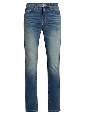 Greyson Mid-Rise Straight-Leg Jeans