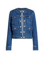 Yari Collarless Denim Jacket