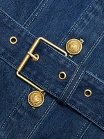 Idy Denim Button-Front Midi-Dress