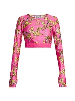 Baroque Cropped Crewneck T-Shirt