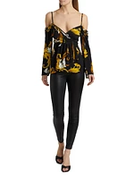 Printed Off-the-Shoulder Blouse