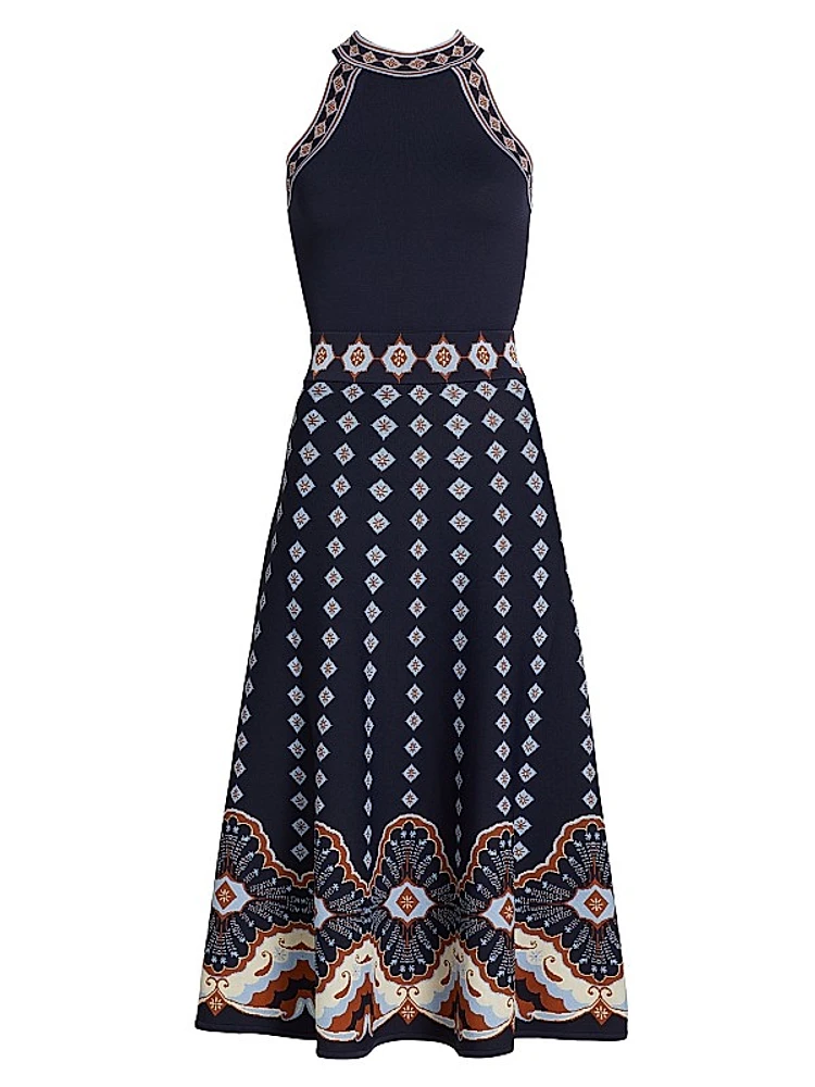Sandrinna Jacqaurd Midi-Dress