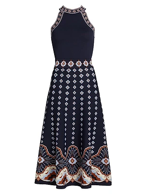 Sandrinna Jacqaurd Midi-Dress